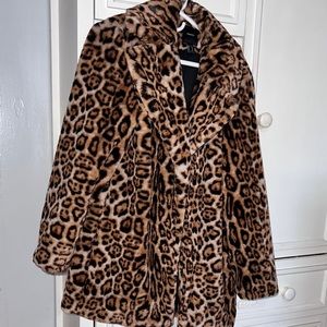 Leopard Cheetah Print Coat